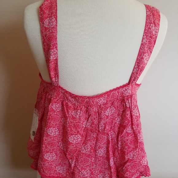 Free People Red Women's Tank Top Shirt, Blouse - Picture 2 of 8